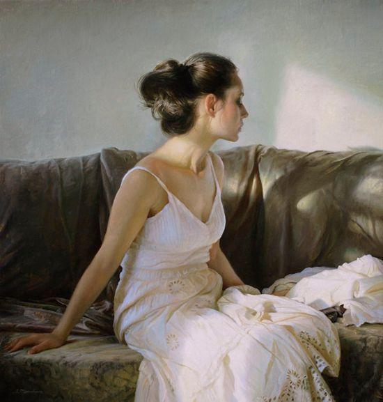 油画欣赏：女性作品典雅柔美，令无数观赏者怦然心动